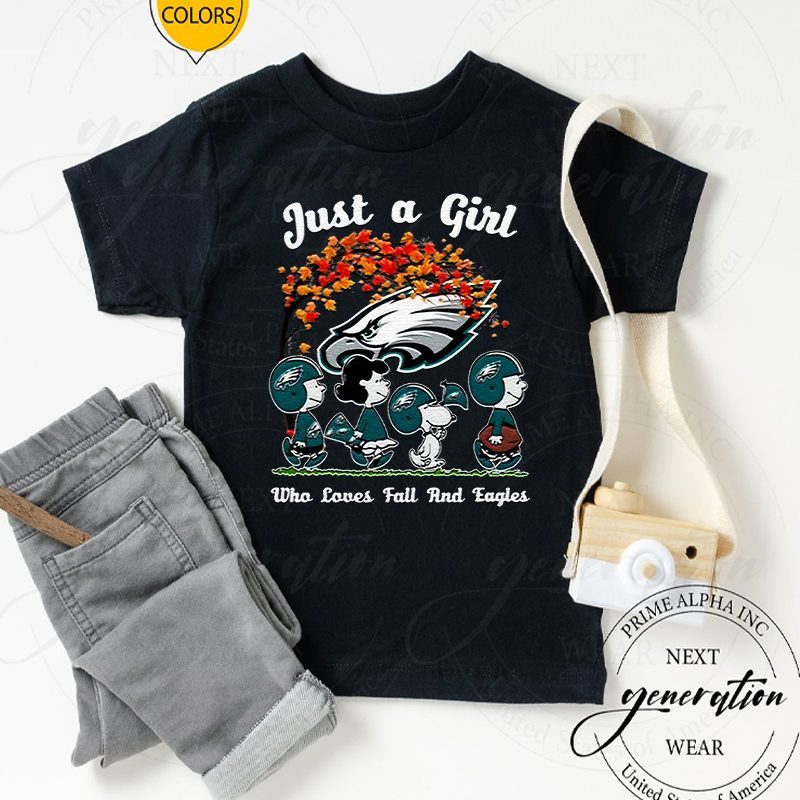 Just A Girl Who Loves Fall And Philadelphia Eagles Unisex Shirts 4 Just A Girl Who Loves Fall And Philadelphia Eagles Unisex TShirt