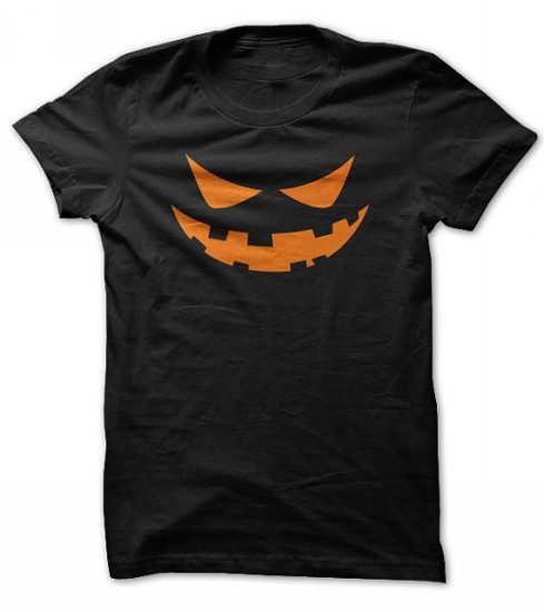 Scary Jack O Lantern Face Halloween Shirt