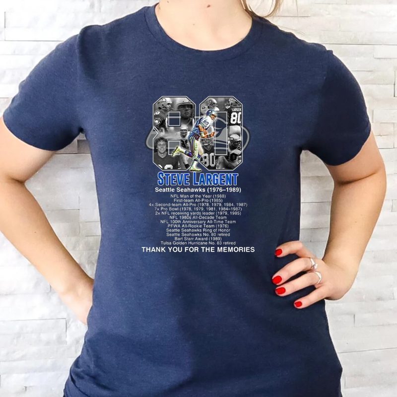 Steve Largent Seattle Seahawks Thank You For The Memories Shirts 4 Steve Largent Seattle Seahawks Thank You For The Memories TShirts