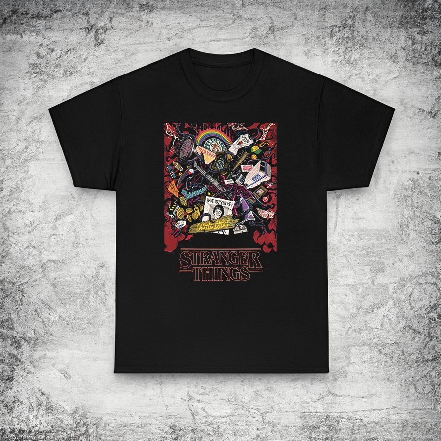 Stranger Things with this All Signature Items In One Happy Stranger Things Day Shirt 4 Stranger Things with this All Signature Items In One Happy Stranger Things Day Shirt