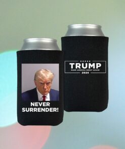 Trump Beverage Cooler Shot Never Surrender 3
