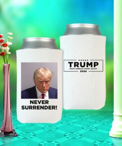 Trump Mugshot Never Surrender Beverage Cooler