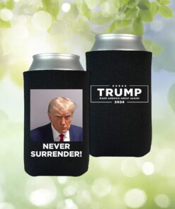 Trump Never Surrender White Beverage Cooler