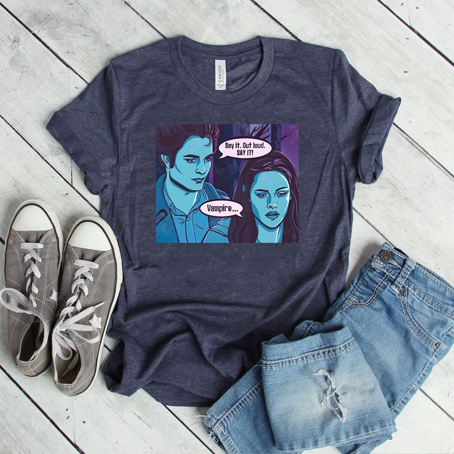 Vampire vintage style comic unisex t shirt 4 Vampire vintage style comic unisex t shirt