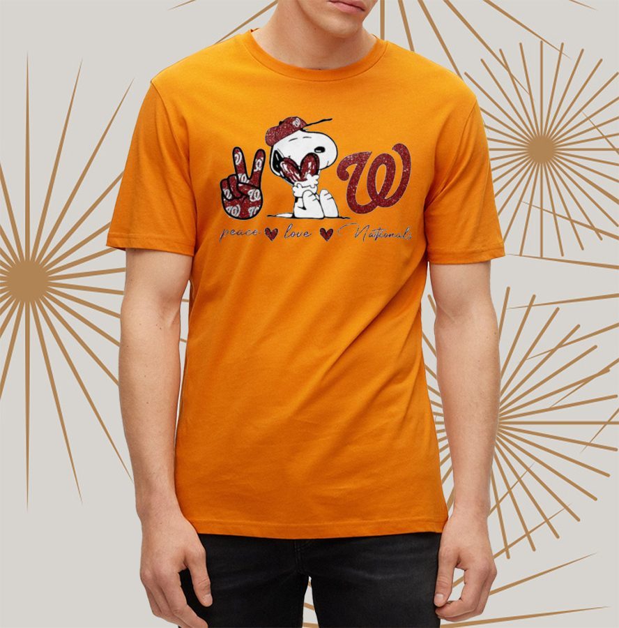 Washington Nationals Peace Love Nationals Snoopy Shirt 4 Washington Nationals Peace Love Nationals Snoopy t-Shirts