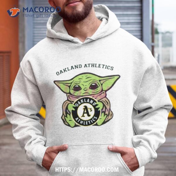 Baby Yoda Hug Logo Oakland Athletics Sport 2023 Shirt - Image 2