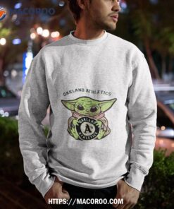 baby yoda hug logo oakland athletics sport 2023 shirt sweatshirt