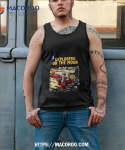 calvin and hobbes explorers on the moon shirt tank top 2