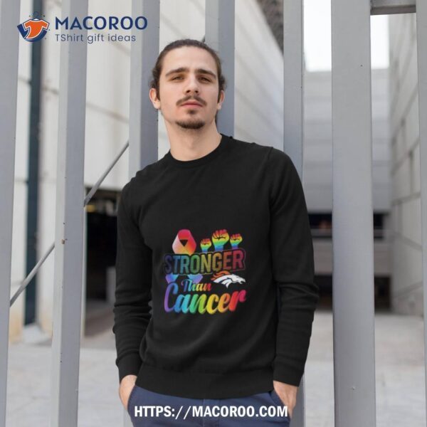 Denver Broncos Stronger Than Cancer Shirt - Image 3