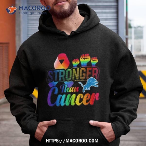 Detroit Lions Stronger Than Cancer Shirt - Image 2