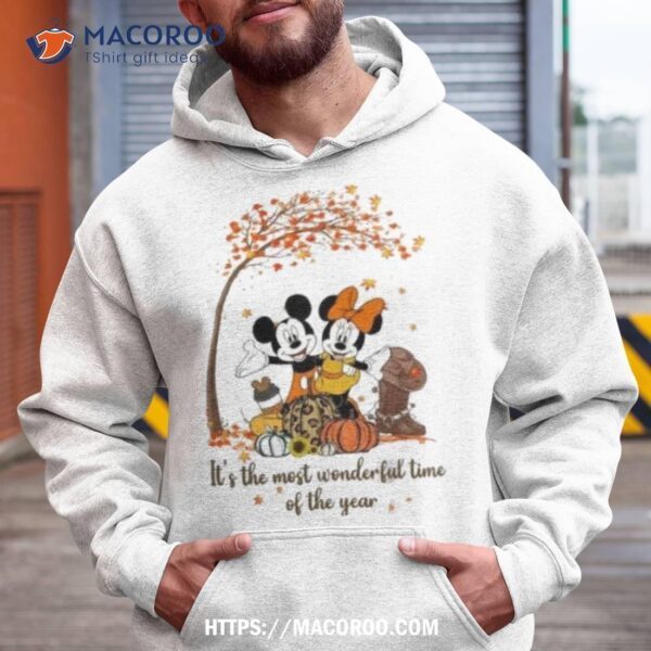 Disney Mickey Mouse And Minnie Mouse It’s The Most Wonderful Time Of The Year 2023 Shirt - Image 2