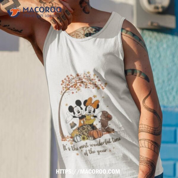 Disney Mickey Mouse And Minnie Mouse It’s The Most Wonderful Time Of The Year 2023 Shirt - Image 4