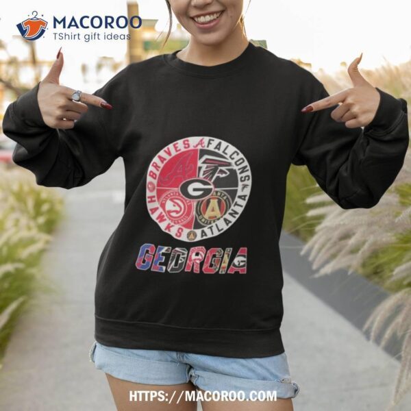 Georgia Atlanta Braves Falcons Hawks Shirt - Image 3
