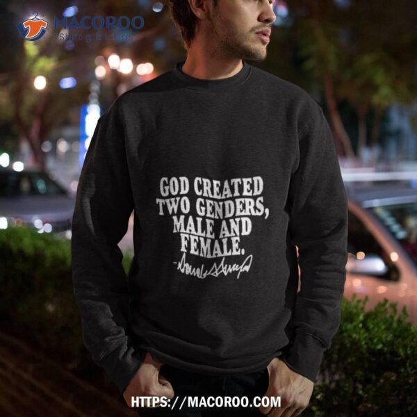 God Created Two Genders Male And Female Shirt - Image 3
