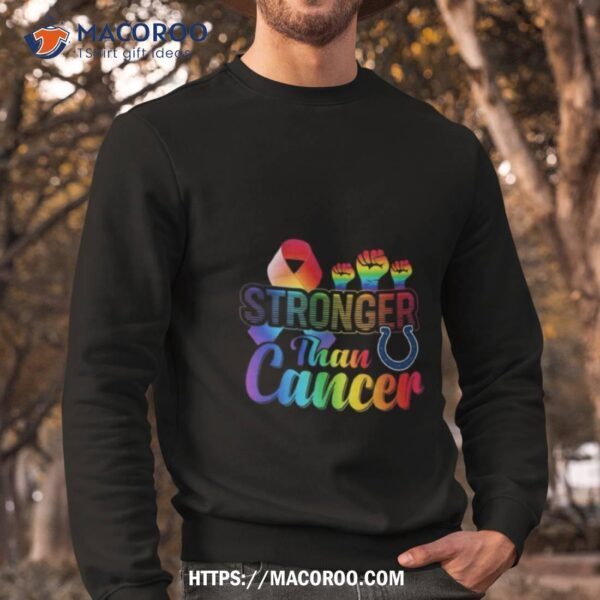 Indianapolis Colts Stronger Than Cancer Shirt - Image 3