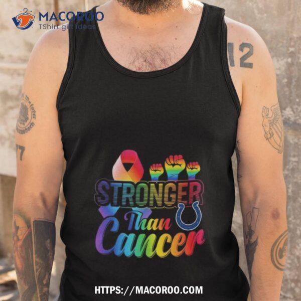Indianapolis Colts Stronger Than Cancer Shirt - Image 4