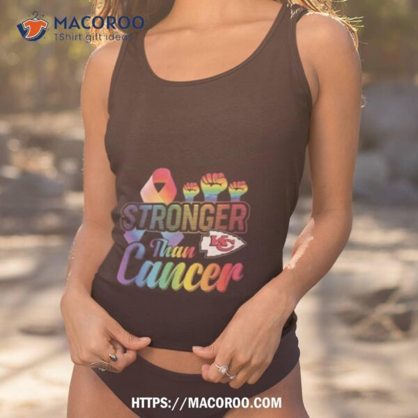 Kansas City Chiefs Stronger Than Cancer Shirt - Image 4