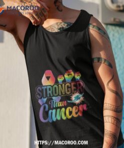 miami dolphins stronger than cancer shirt tank top 1