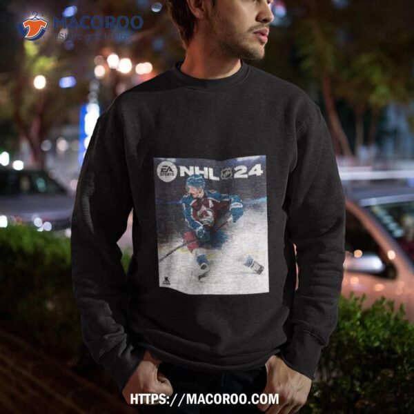 Nhl 24 Cover Athlete Cale Makar Ea Sports Game Cover Colorado Avalanche Shirt - Image 3