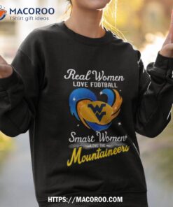 real women love football smart women love the mountaineers diamond heart shirt sweatshirt 2