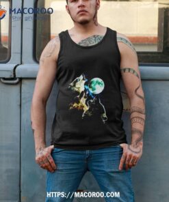 the three wolves howling at the moon shirt tank top 2