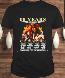 08 years 20142022 Outlander thank you for the memories signatures shirt
