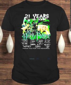 21 Years Of Harry Potter 20012022 Thank You For The Memories Signatures Shirt