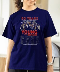 50 Years 1973 – 2023 The Young And The Restless Thank You For The Memories T-Shirts