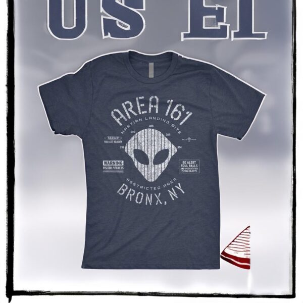 Area 161 T-Shirts Bronx New York Baseball Martian Landing Site RotoWear