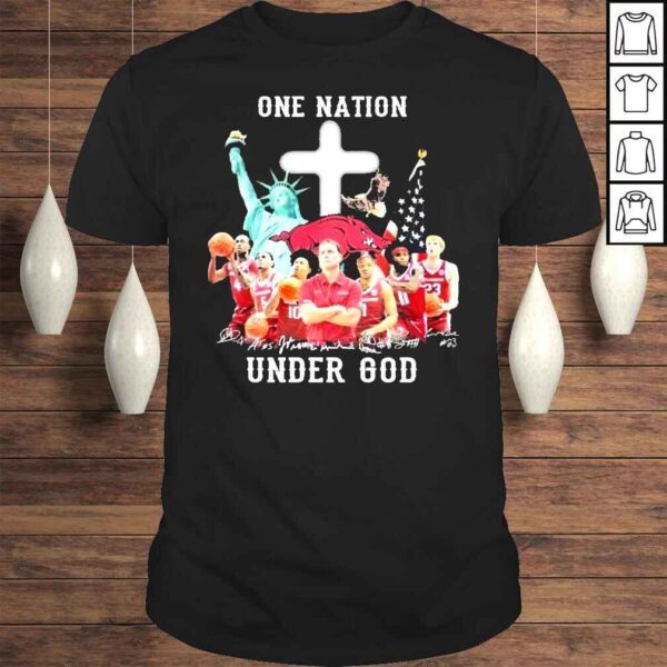 Arkansas Razorback One Nation Under God signatures 2022 shirt
