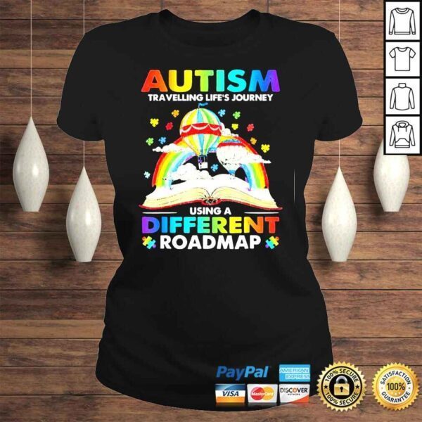 Autism Travelling Life’s Journey Using A Different Roadmap Tee Shirt - Image 3