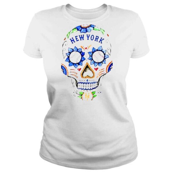 New York Mets Tiny Infant Sugar Skull Tshirt - Image 3
