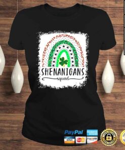 ClassicLadies Shenanigans Squad St Patricks Day Rainbow Shamrock Shirt