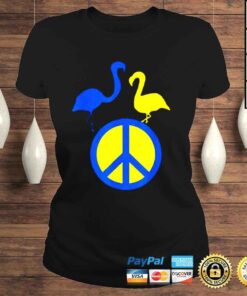 ClassicLadies Stand with ukraine support ukraine peace in ukraine flamingo shirt