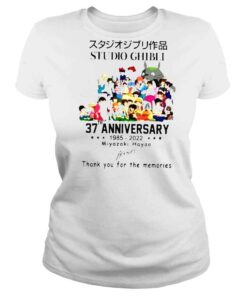ClassicLadies Studio ghibli 37th anniversary 19852022 Miyazaki Hayao thank you for the memories signature shirt