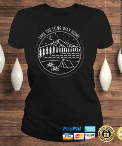 ClassicLadies take The Long Way Home Outdoor Adventures Camping Biking Tee Shirt