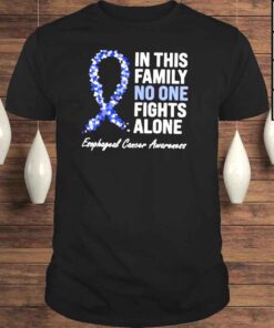 Esophageal cancer awareness purple periwinkle ribbon shirt