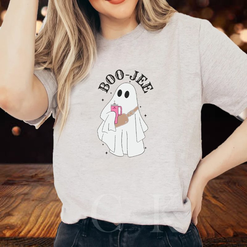 Halloween Boo Jee Ghost Sweat T-Shirt 4 Halloween Boo Jee Ghost Sweat T-Shirts