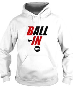 Hoodie Ball in Arkansas Razorback shirt