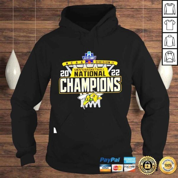 Black Hills State Yellow Jackets 2022 Dii Mens Basketball Champions Shirt - Image 4
