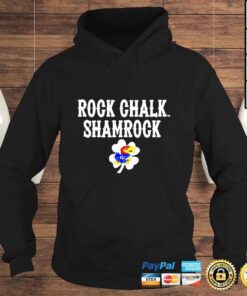 Hoodie Kansas Jayhawks Rock Chalk Shamrock St Patricks Day TShirt
