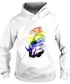 Hoodie Lotus girl rainbow colorful art shirt