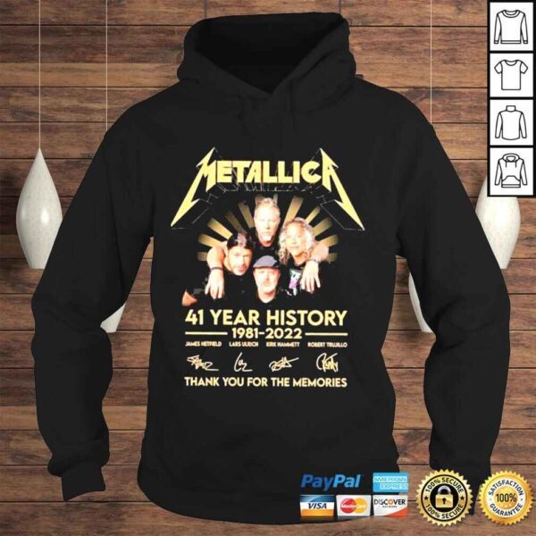 Metallica 41 Years History 19812022 thank You for the memories signatures shirt - Image 4