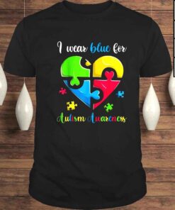 I wear blue for autism awareness shirt