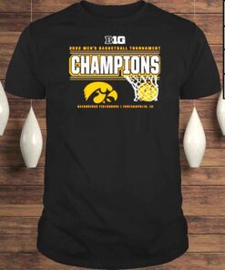 Iowa Hawkeyes Blue 84 2022 Big Ten Mens Basketball Tournament Champions Tshirt