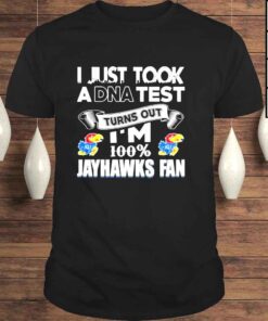 Kansas Jayhawks I just took a DNA test turns out im 100% Jayhawks fan shirt