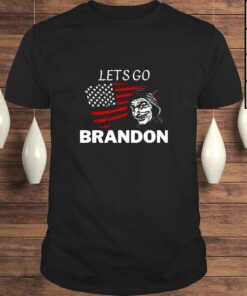 Let Go Brandon Fjb American Flag Impeach Biden Meme Conser TShirt
