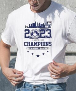 Los Angeles Dodgers 2023 NL Division Champions Skyline T-Shirt