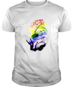 Lotus girl rainbow colorful art shirt