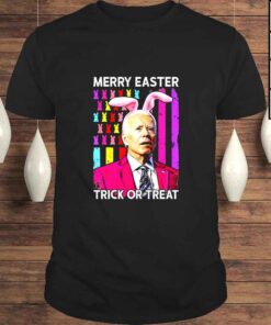 Merry Easter Trick Or Treat Bunny Joe Biden American TShirt